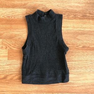 Forever 21 Grey Turtleneck Tank Top